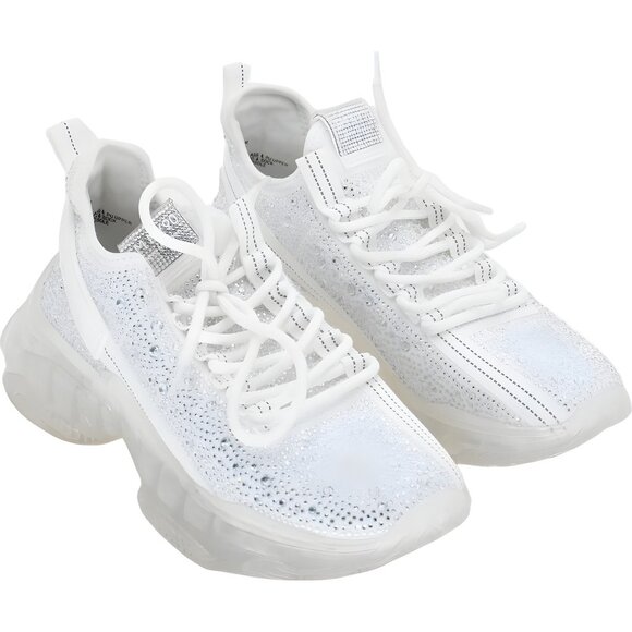 Steve Madden Maxima Rhinestone White Chunky Sneaker Women's US 9M - Picture 4 of 6